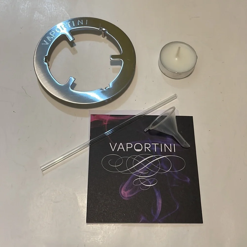 NIB Vaportini glass alcohol vaporizer set